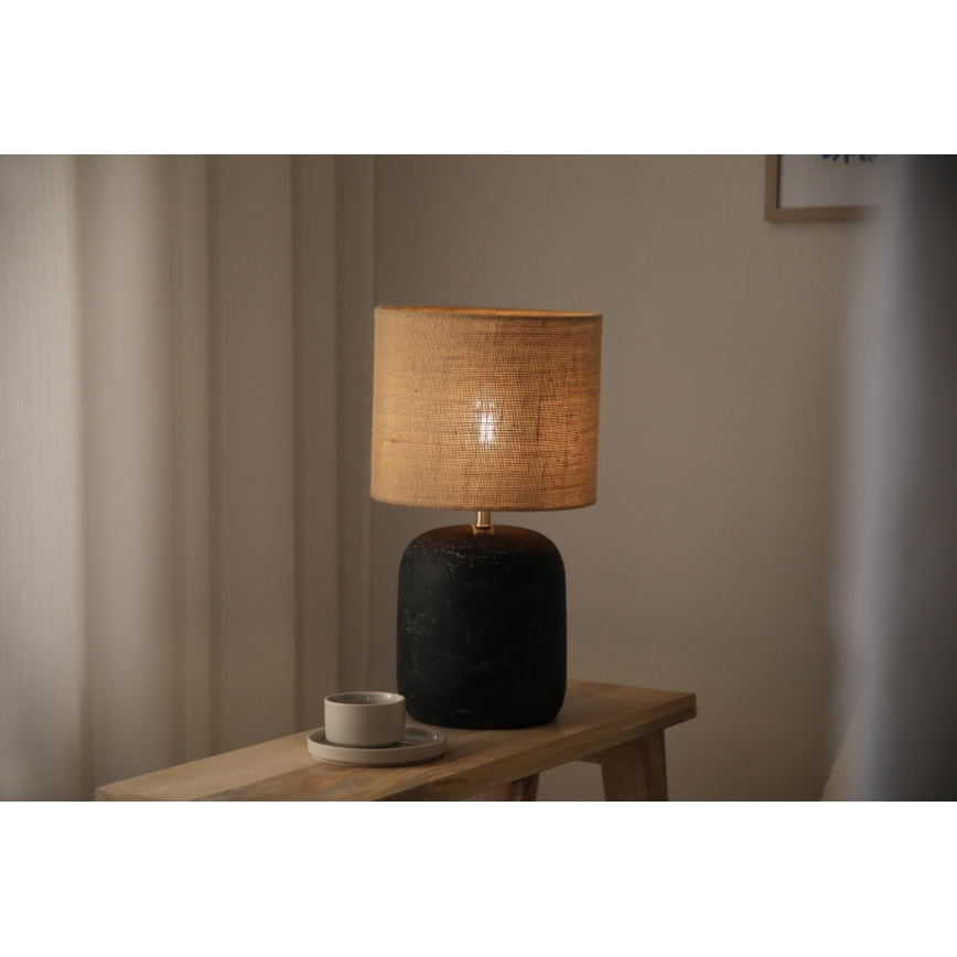 Markslöjd 108684 - Lampe de table MONTAGNA 1xE14/40W/230V 45 cm beige/noir