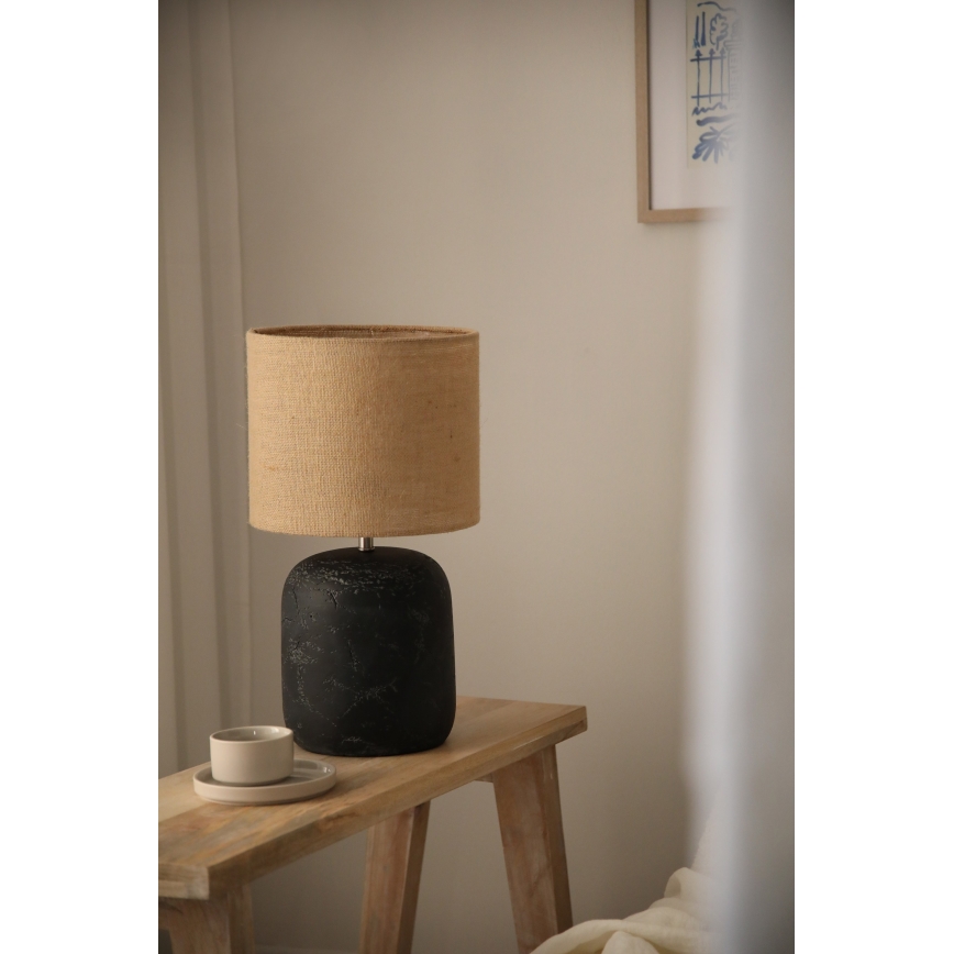 Markslöjd 108684 - Lampe de table MONTAGNA 1xE14/40W/230V 45 cm beige/noir