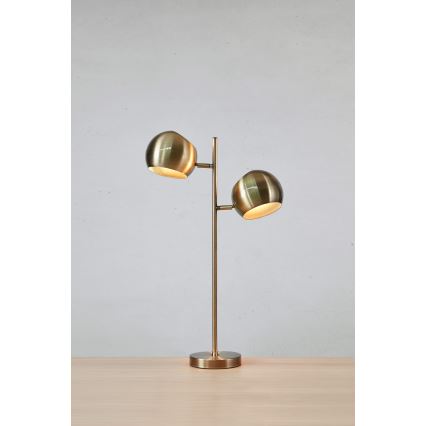 Markslöjd 108692 - Lampe de table EDGAR 2xE14/40W/230V doré