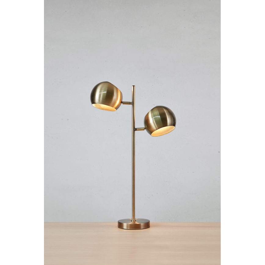Markslöjd 108692 - Lampe de table EDGAR 2xE14/40W/230V doré