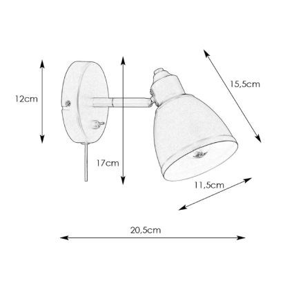 Markslöjd 108714 - Applique murale STORY 1xE14/40W/230V laiton