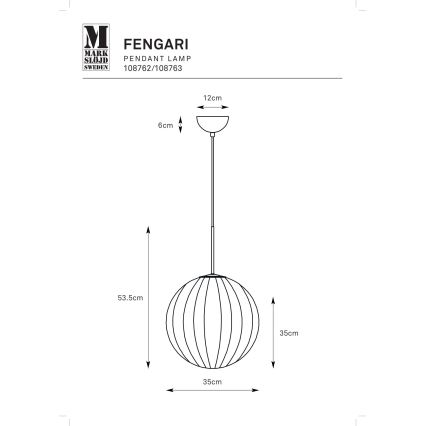 Markslöjd 108763 - Suspension filaire FENGARI 1xE14/40W/230V beige