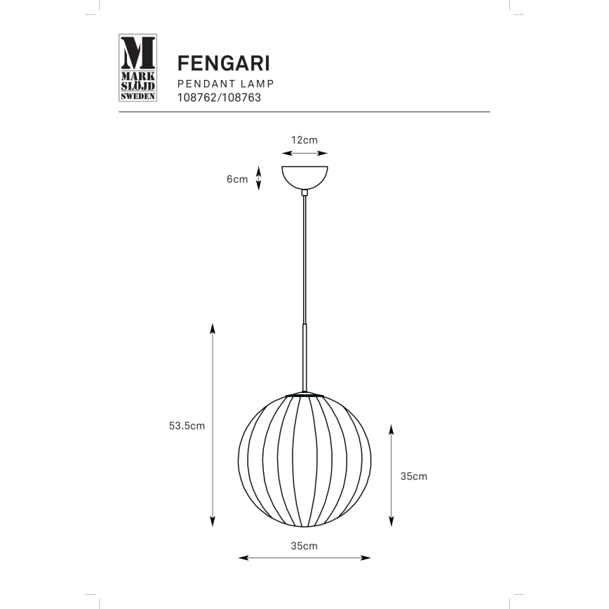 Markslöjd 108763 - Suspension filaire FENGARI 1xE14/40W/230V beige