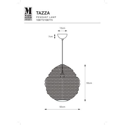 Markslöjd 108773 - Suspension filaire TAZZA 1xE27/40W/230V doré