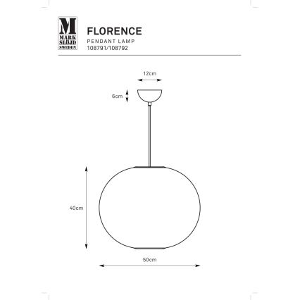 Markslöjd 108791 - Suspension filaire FORENCE 1xE27/40W/230V d. 50 cm noir