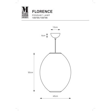 Markslöjd 108796 - Suspension filaire FLORENCE 1xE27/40W/230V blanc