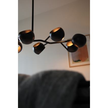 Markslöjd 108852 - Suspension-barre EDGAR 8xE14/40W/230V noir