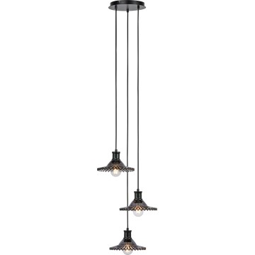 Markslöjd 108853 - Suspension filaire NOVIA 3xE27/40W/230V noir/fumé