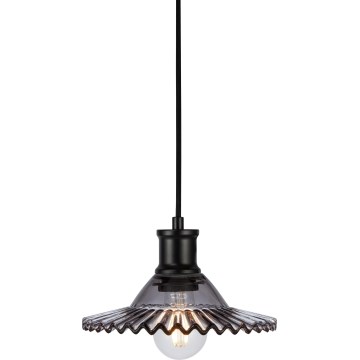 Markslöjd 108854 - Suspension filaire NOVIA 1xE27/40W/230V noir/fumé