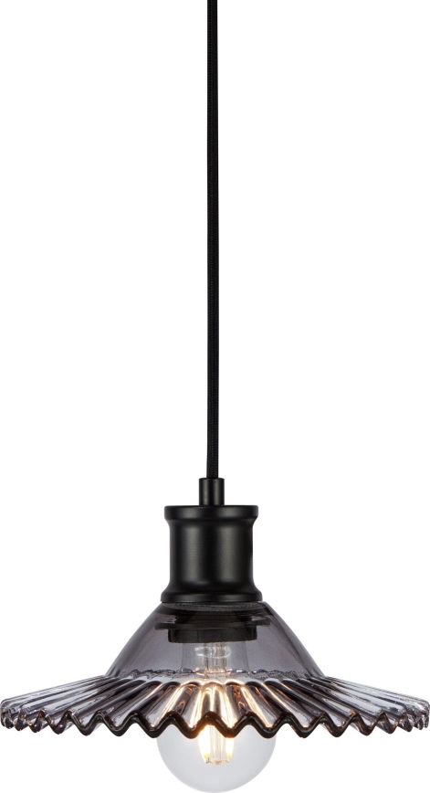Markslöjd 108854 - Suspension filaire NOVIA 1xE27/40W/230V noir/fumé