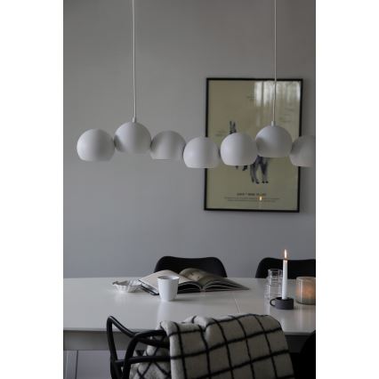 Markslöjd 108859 - Suspension filaire CUPOLO 7xE14/40W/230V blanc
