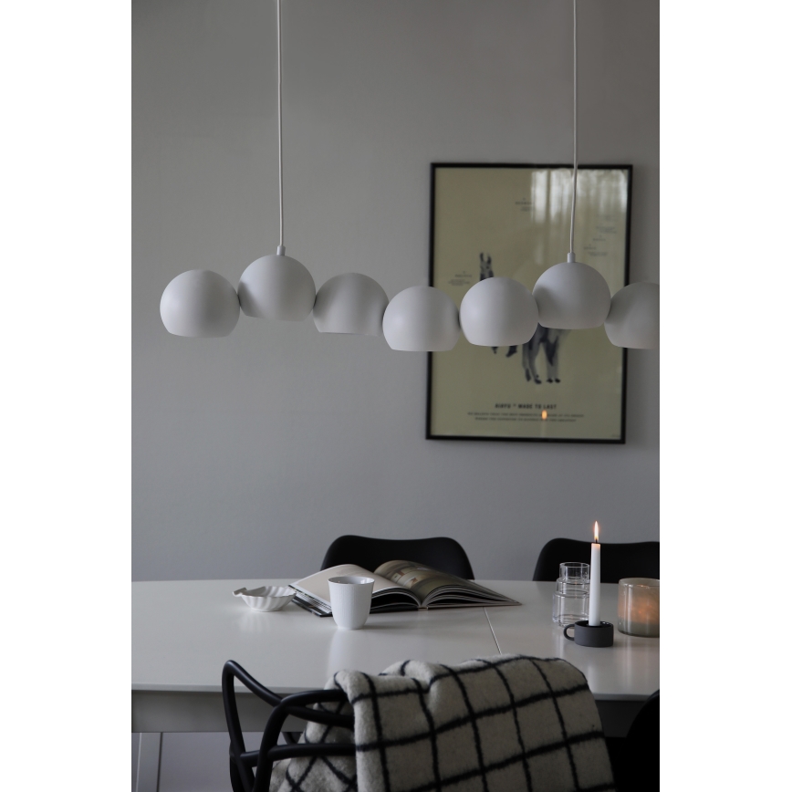 Markslöjd 108859 - Suspension filaire CUPOLO 7xE14/40W/230V blanc