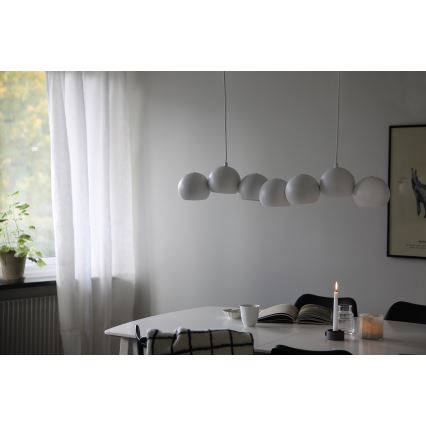 Markslöjd 108859 - Suspension filaire CUPOLO 7xE14/40W/230V blanc
