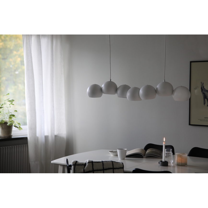 Markslöjd 108859 - Suspension filaire CUPOLO 7xE14/40W/230V blanc