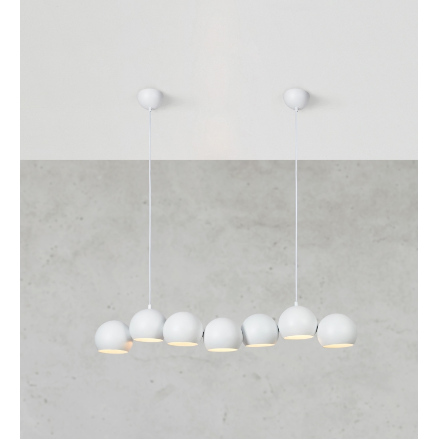 Markslöjd 108859 - Suspension filaire CUPOLO 7xE14/40W/230V blanc