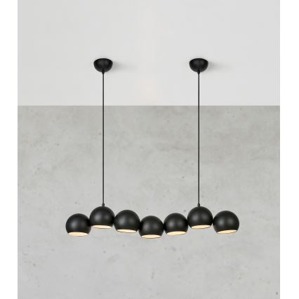 Markslöjd 108860 - Suspension filaire CUPOLO 7xE14/40W/230V noir
