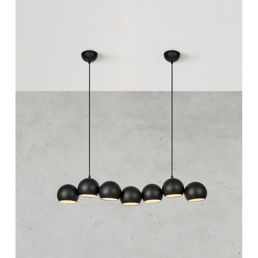 Markslöjd 108860 - Suspension filaire CUPOLO 7xE14/40W/230V noir