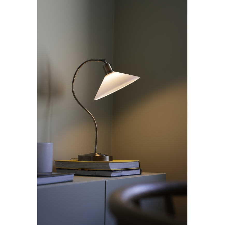 Markslöjd 108863 - Lampe de table VELA 1xE27/40W/230V laiton/blanc
