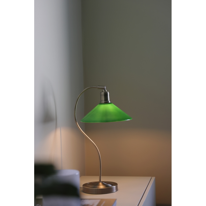 Markslöjd 108864 - Lampe de table VELA 1xE27/40W/230V laiton/vert