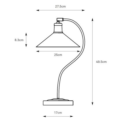 Markslöjd 108864 - Lampe de table VELA 1xE27/40W/230V laiton/vert