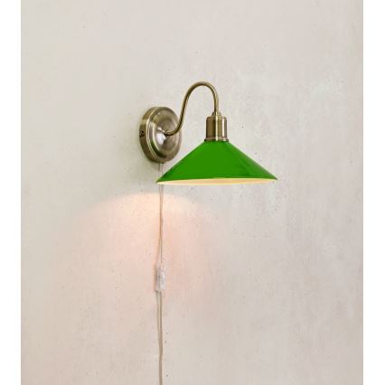 Markslöjd 108866 - Applique murale VELA 1xE27/40W/230V laiton/vert