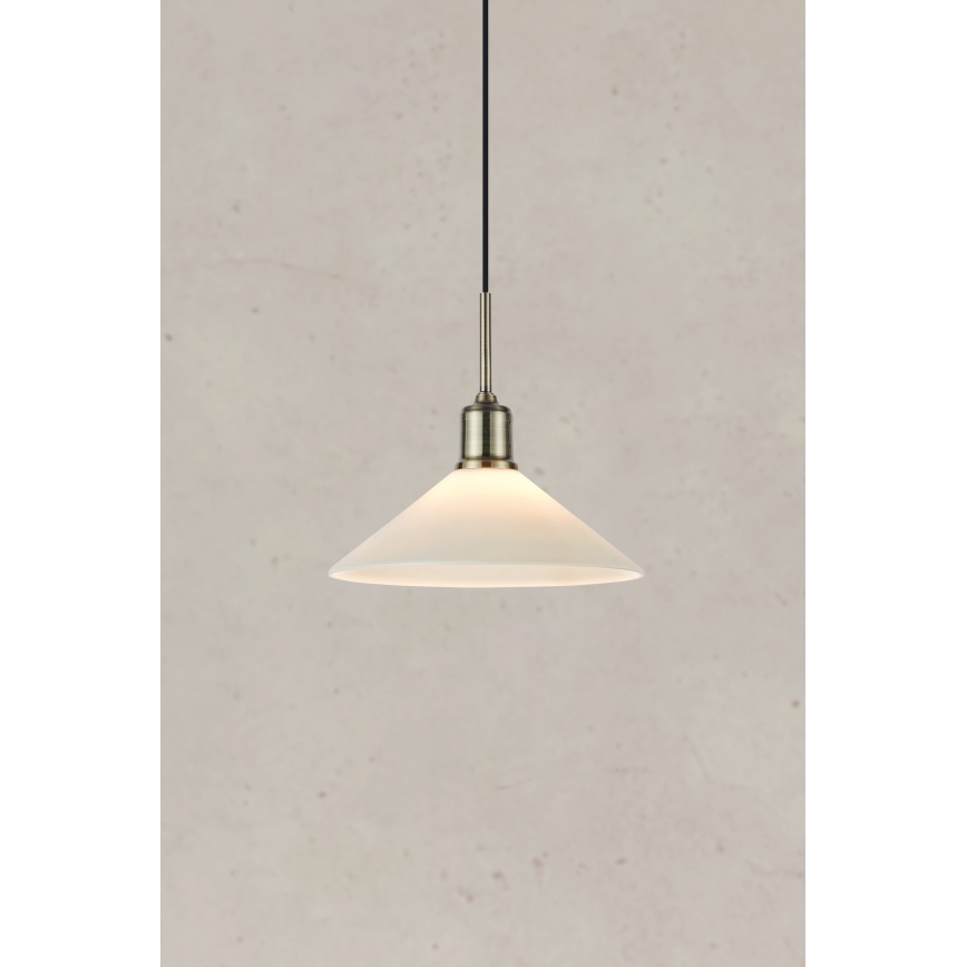 Markslöjd 108867 - Suspension filaire VELA 1xE27/40W/230V laiton/blanc