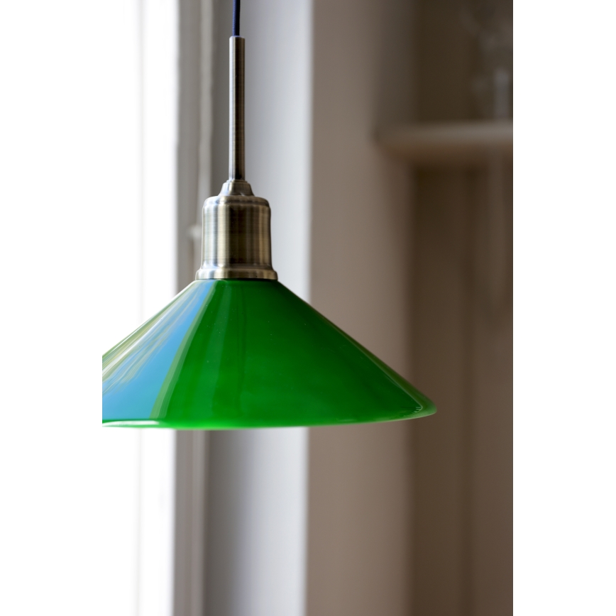 Markslöjd 108868 - Suspension filaire VELA 1xE27/40W/230V laiton/vert