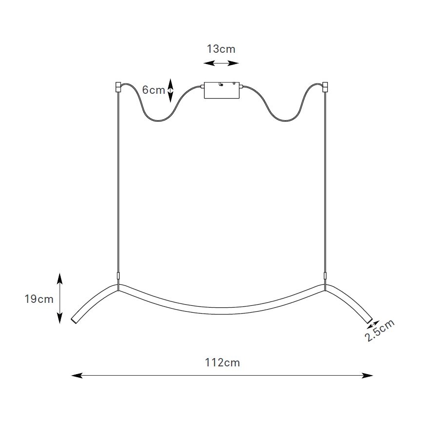 Markslöjd 108873 - Suspension LED dimmable sur câble MELT LED/13W/230V 112 cm noir