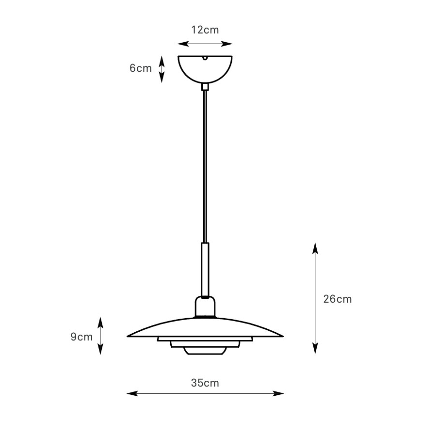 Markslöjd 108875 - Suspension sur câble PINY 1xE27/60W/230V Ø 35 cm beige