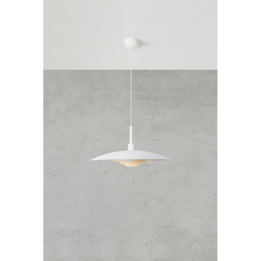 Markslöjd 108876 - Suspension sur câble PINY 1xE27/60W/230V Ø 57 cm blanche