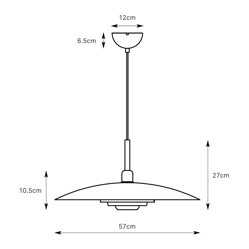 Markslöjd 108876 - Suspension sur câble PINY 1xE27/60W/230V Ø 57 cm blanche