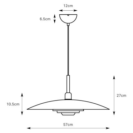 Markslöjd 108877 - Suspension sur câble PINY 1xE27/60W/230V Ø 57 cm beige