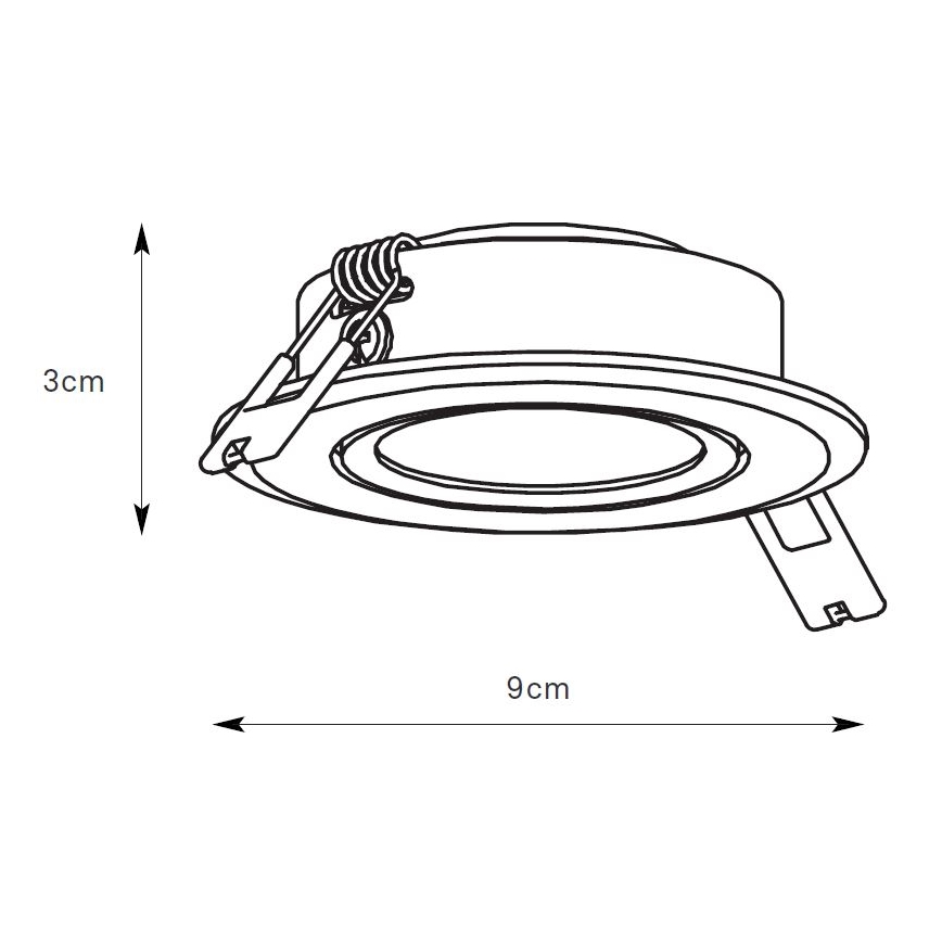 Markslöjd 108885 - luminaire encastré LED dimmable pour salle de bains PLUTO LED/4,9W/230V CRI 90 IP44 blanc