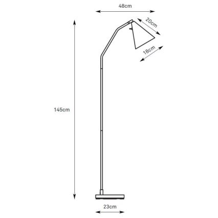 Markslöjd 108889 - Lampadaire LED dimmable FUNIL LED/4,9W/230V IRC 90 noir
