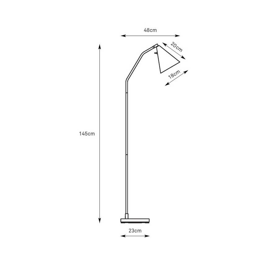 Markslöjd 108891 - Lampadaire LED dimmable FUNIL LED/4,9W/230V CRI 90 gris