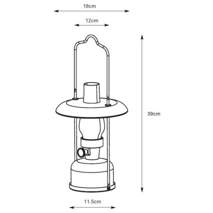 Markslöjd 108893 - Lampe de table LED rechargeable d'extérieur dimmable FANOS LED/2,5W/3,7V 4000 mAh IP44 noire