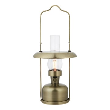 Markslöjd 108894 - Lampe de table d'extérieur LED rechargeable dimmable FANOS, 2,5 W / 3,7 V, 4000 mAh, IP44, laiton