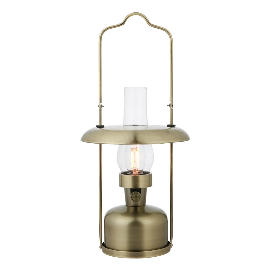 Markslöjd 108894 - Lampe de table d'extérieur LED rechargeable dimmable FANOS, 2,5 W / 3,7 V, 4000 mAh, IP44, laiton