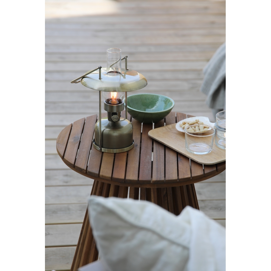 Markslöjd 108894 - Lampe de table d'extérieur LED rechargeable dimmable FANOS, 2,5 W / 3,7 V, 4000 mAh, IP44, laiton