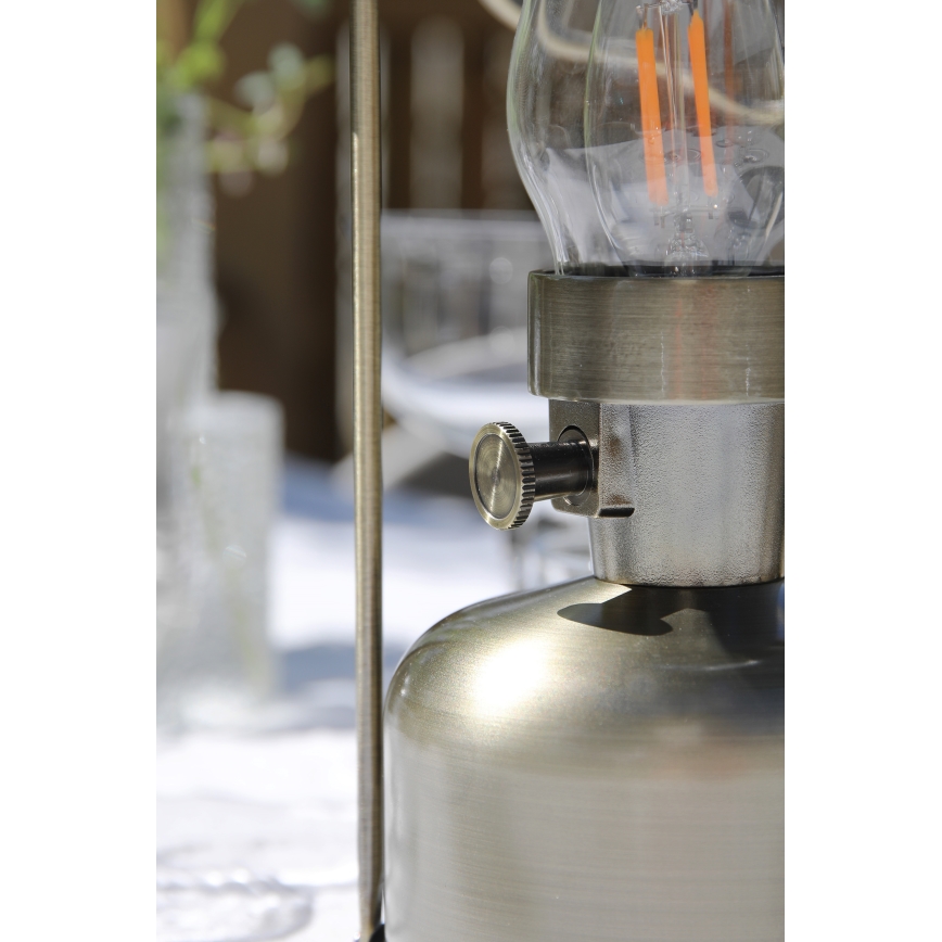 Markslöjd 108894 - Lampe de table d'extérieur LED rechargeable dimmable FANOS, 2,5 W / 3,7 V, 4000 mAh, IP44, laiton