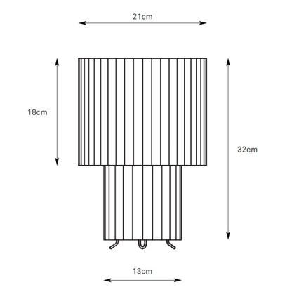 Markslöjd 108895 - Lampe de table CATIS 1xE27/60W/230V 32 cm blanche