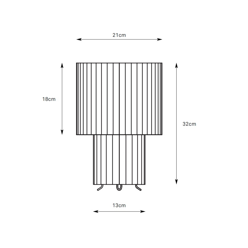 Markslöjd 108895 - Lampe de table CATIS 1xE27/60W/230V 32 cm blanche