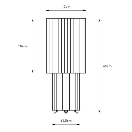 Markslöjd 108898 - Lampe de table CATIS 1xE27/60W/230V 45 cm grise