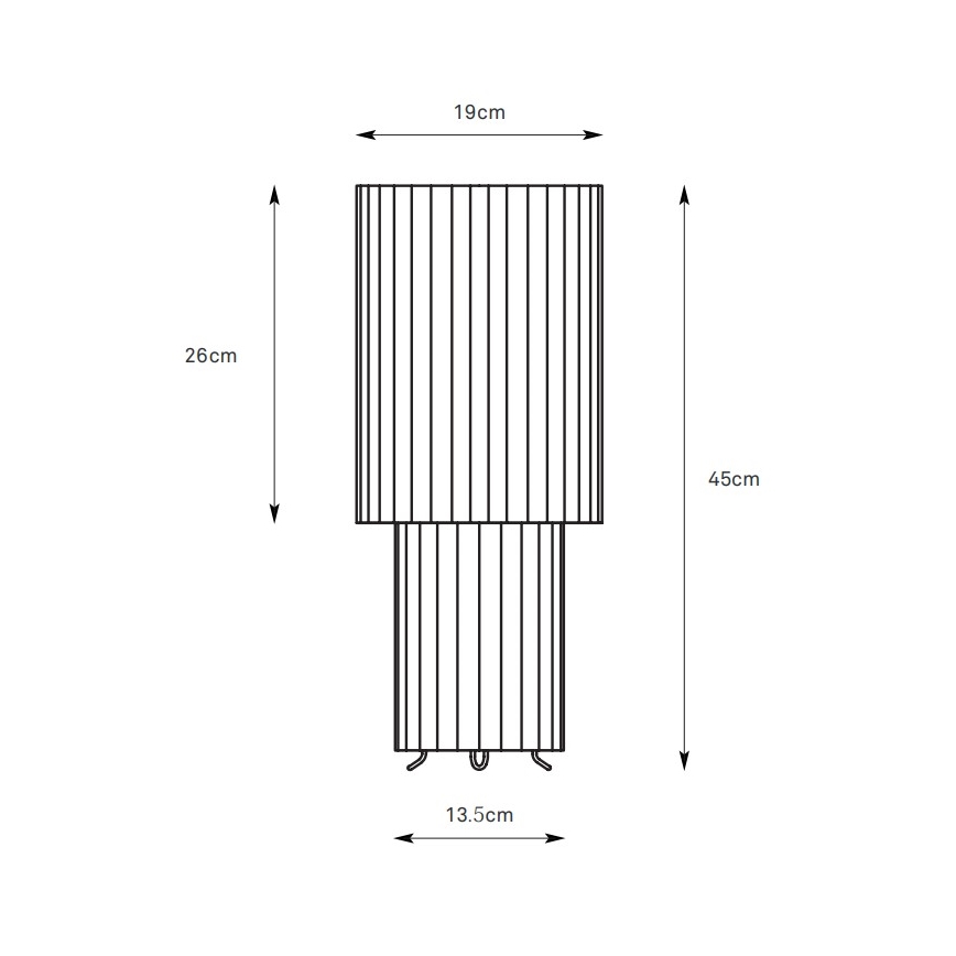 Markslöjd 108898 - Lampe de table CATIS 1xE27/60W/230V 45 cm grise