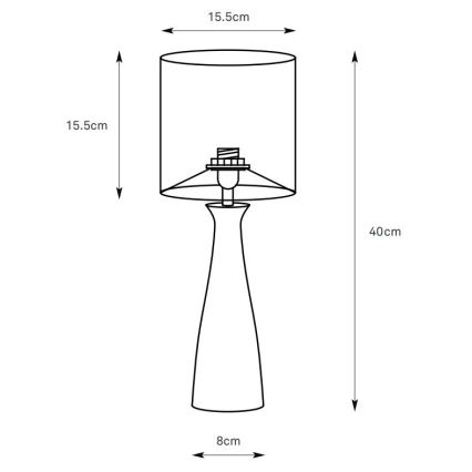 Markslöjd 108904 - Lampe de table BIRILLO 1xE14/60W/230V blanche
