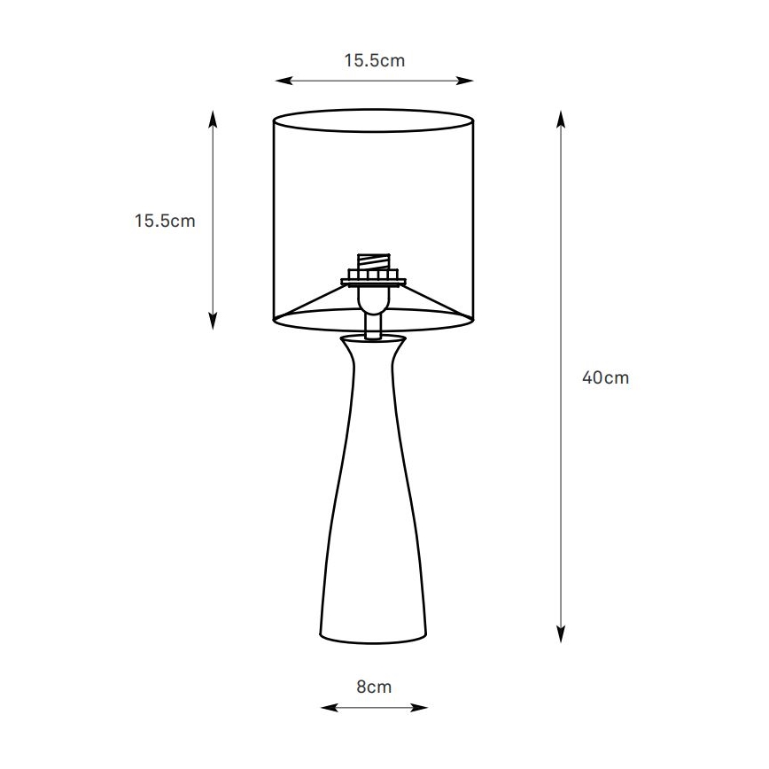 Markslöjd 108904 - Lampe de table BIRILLO 1xE14/60W/230V blanche