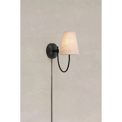 Markslöjd 108907 - Applique murale AMAR 1xE14/40W/230V beige/noir