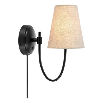 Markslöjd 108907 - Applique murale AMAR 1xE14/40W/230V lin/noir