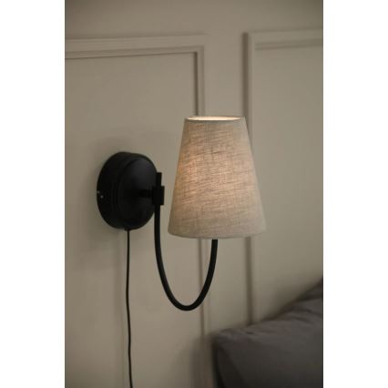 Markslöjd 108907 - Applique murale AMAR 1xE14/40W/230V lin/noir
