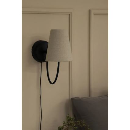 Markslöjd 108907 - Applique murale AMAR 1xE14/40W/230V lin/noir